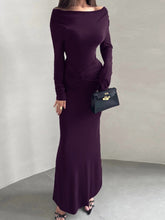 Elegant Off Shoulder Cinched Waist Bodycon Dress