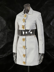 Fashion Solid Spliced Sequined Crop Top And Skirt Sets