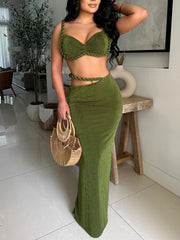 Sexy Crop Crops Night Club Party Dress Sets