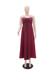 Fashion Sling Dress Pure Shorts Two Piece Set