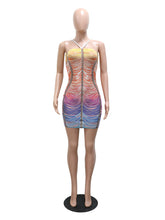 Sexy Print Package Hip Mini Dress