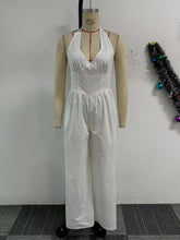 Elegant Halter Backless Regular Jumpsuit