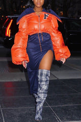 Fashion Warm Long Sleeve Puffer Jacket