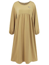 Muslim Lantern Sleeve Loose Casual Long Dress