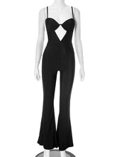 Sexy Hollow out Bodysuit Flared jumpsuit
