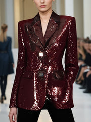 Luxury Sequin Slim Blazer