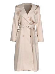 Fashion Belted Fleecy Trench Coat