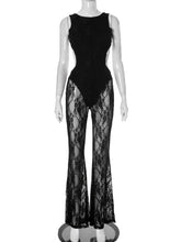Sexy Backless Tights Lace Jumpsuit