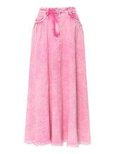 Fashion Tassel Washed Denim Long Skirts