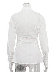 Fashion Asymmetrical Single Breasted Slim Shirt