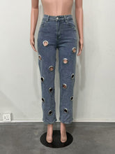 Vintage Casual Holes Straight Jeans