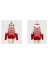 Fashion Snowflake Pattern Casual Pullover Sweater