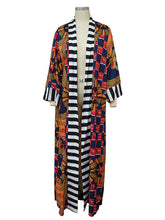 African Ethnic Vintage Floral Print Trench Coat