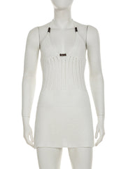 Sexy Knit Hollow Out Backless Bodycon Dress