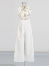 Sexy 3D Floral Mesh See Through Jumpsuit