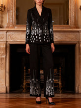 Boutique Sequin Embellishment Slim Blazer 2 Piece Suit