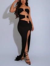 Sexy Hollow out High Slit Maxi Dress