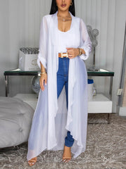Casual Chiffon Long Shirt Cardigan