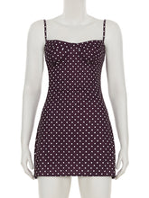 Casual Polka Dot Spaghetti Strap Mini Dress