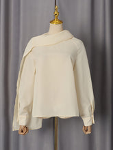 Casual Scarf Long Sleeve Shirt