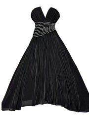 Fashion V-neck Girdle Waist Slim Dress