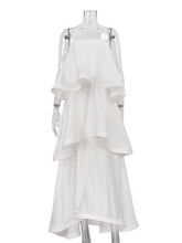 Casual Resort Spaghetti Strap Tiered Dress
