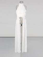 Fashion Sleeveless Tunic Patchwork Slit Maxi Dress