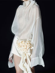 Fashion Oversized Sheer Sun Protection Shirt