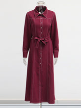 Elegant Single-Breasted Cardigan Lace-up Coat