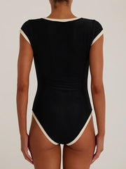 Sexy Ribbed Beach One-piece Swimsuit
