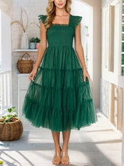 Fashion Tulle Tiered Dress