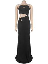 Sexy Hollow Out Backless Strapless Slim Maxi Dress