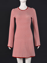 Fashion Round Neck Stripe Slim Mini Dress