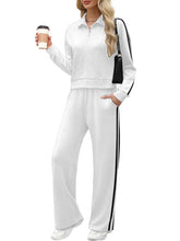 Casual Zip Up Tops and Jogging Tracksuits Set