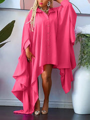 Fashion Loose Batwing Sleeve Smock Dress