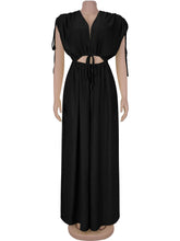 V Neck Batwing Sleeve Casual Wide Leg Jumpsuit