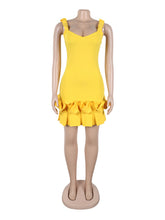 Ruched Lacework Tie-wrap Backless Mini Dress