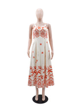 Fashion High Waist Holiday Casual Print Dress