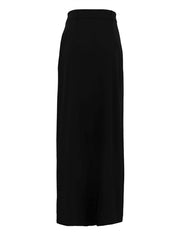 Simple High Waist Side Slit Maxi Skirt