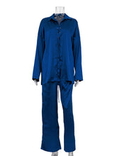 Fashion Loose Satin Casual Pants Two Piece Sets