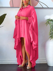 Fashion Loose Batwing Sleeve Smock Dress