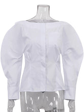 Casual Off Shoulder Crossover Backless Classic Shirt