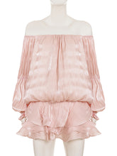 Fashion Off Shoulder Ruffle Mini Dress