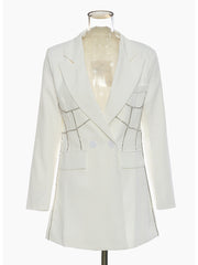 Luxury Studded Double Breasted Blazer