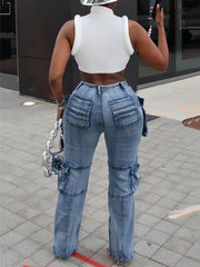 Fashion Multi-Pockets Cargo Jeans