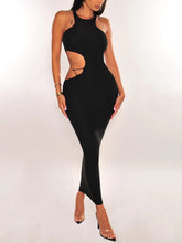 Sexy Sleeveless Hollow Out Bodycon Midi Dress