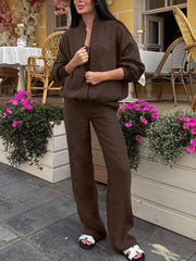 Fashion Long Sleeve Loose Casual 3 Pieces Set