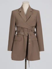 Personality Coat All-match Girdle Waist Blazer