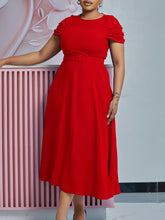 Round Neck Short Sleeve Irregularity Dress