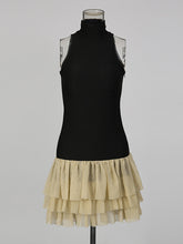 Fashion Slim Sleeveless Ruffle Mini Dress